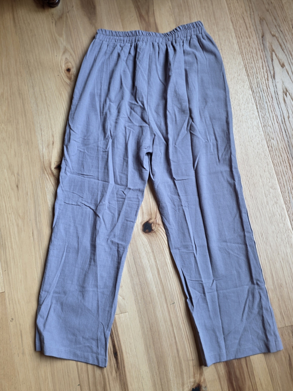 Romantic Hut Women's Linen Wide Leg Pants in Light Gray